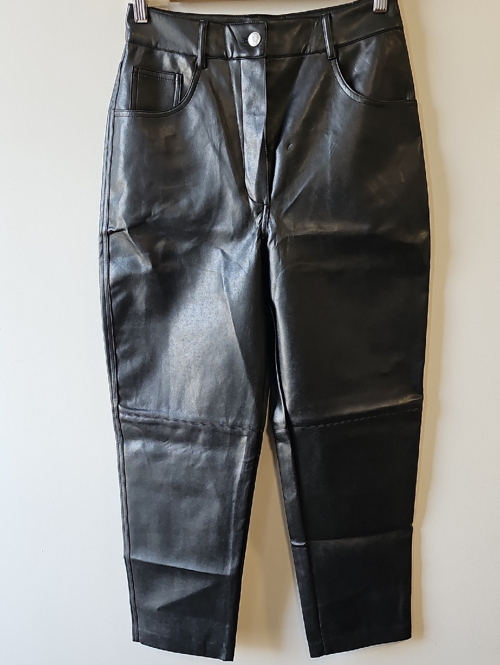 Wilfred Size 8 Black 28x28 High Rise Faux Leather Pants